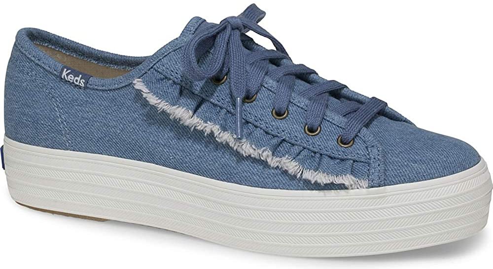 Keds Women's Triple Kick Ruffle Fabric Fashion Sneaker