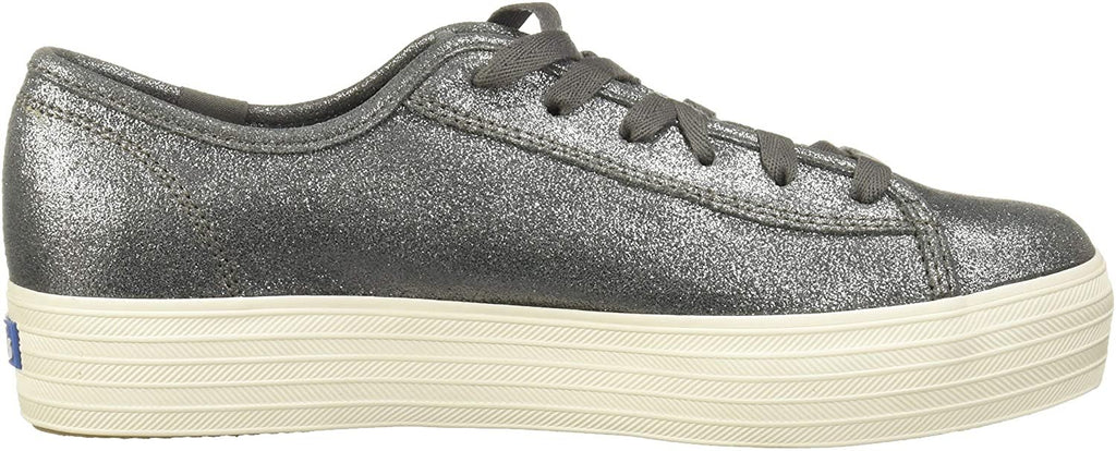 Keds Womens Triple Kick Glitter Suede Sneaker