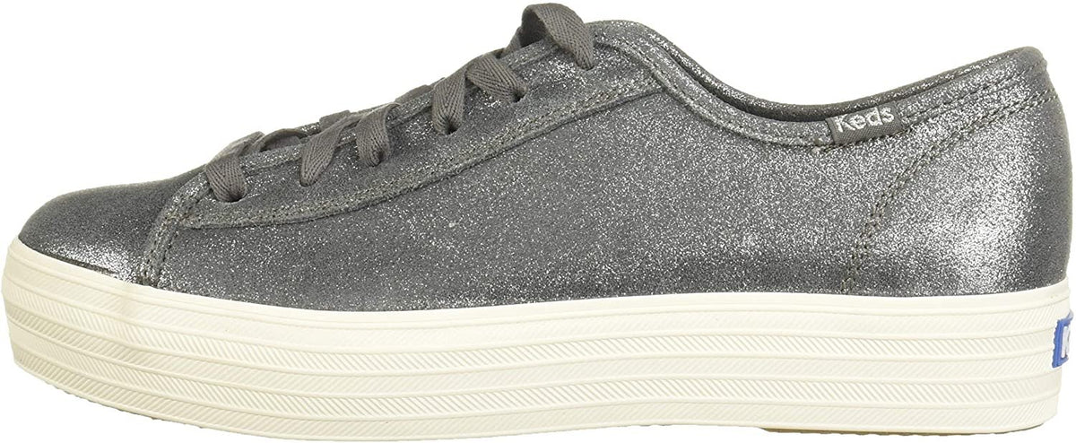 Keds Womens Triple Kick Glitter Suede Sneaker