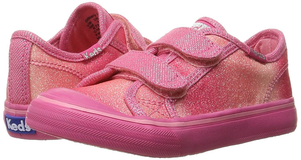 Keds Glittery Hook & Loop Sneaker (Toddler/Little Kid)
