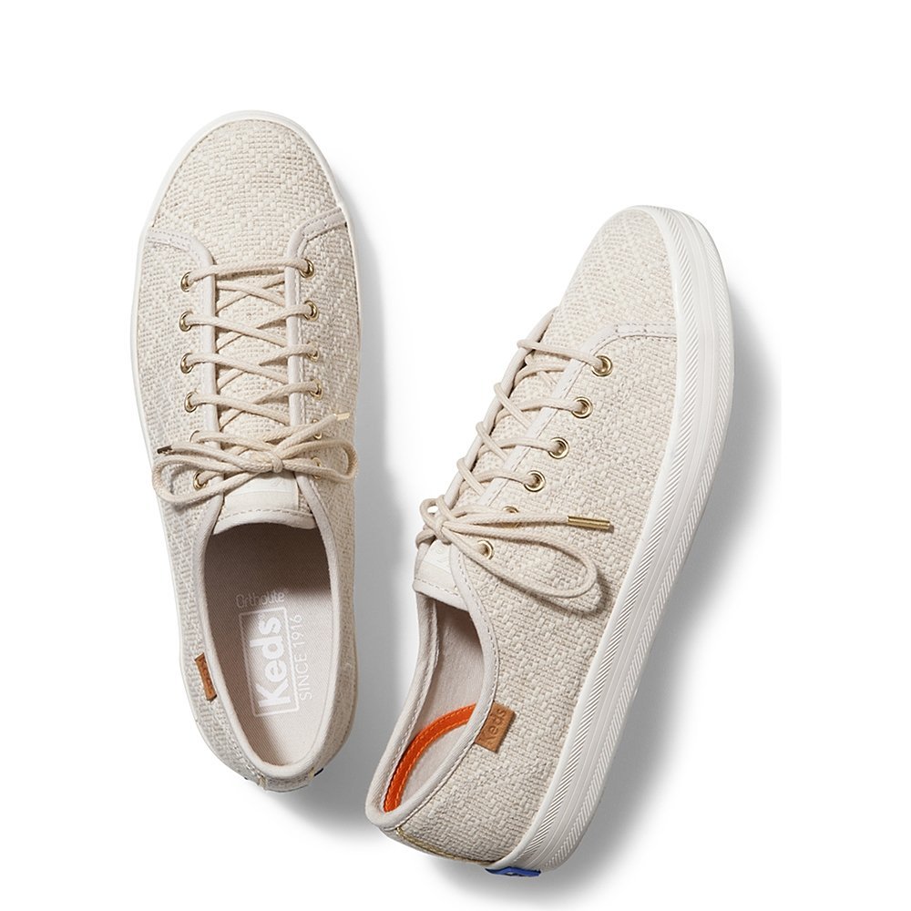 Keds Women's Kickstart Natural Geo Canvas Fashion Sneaker