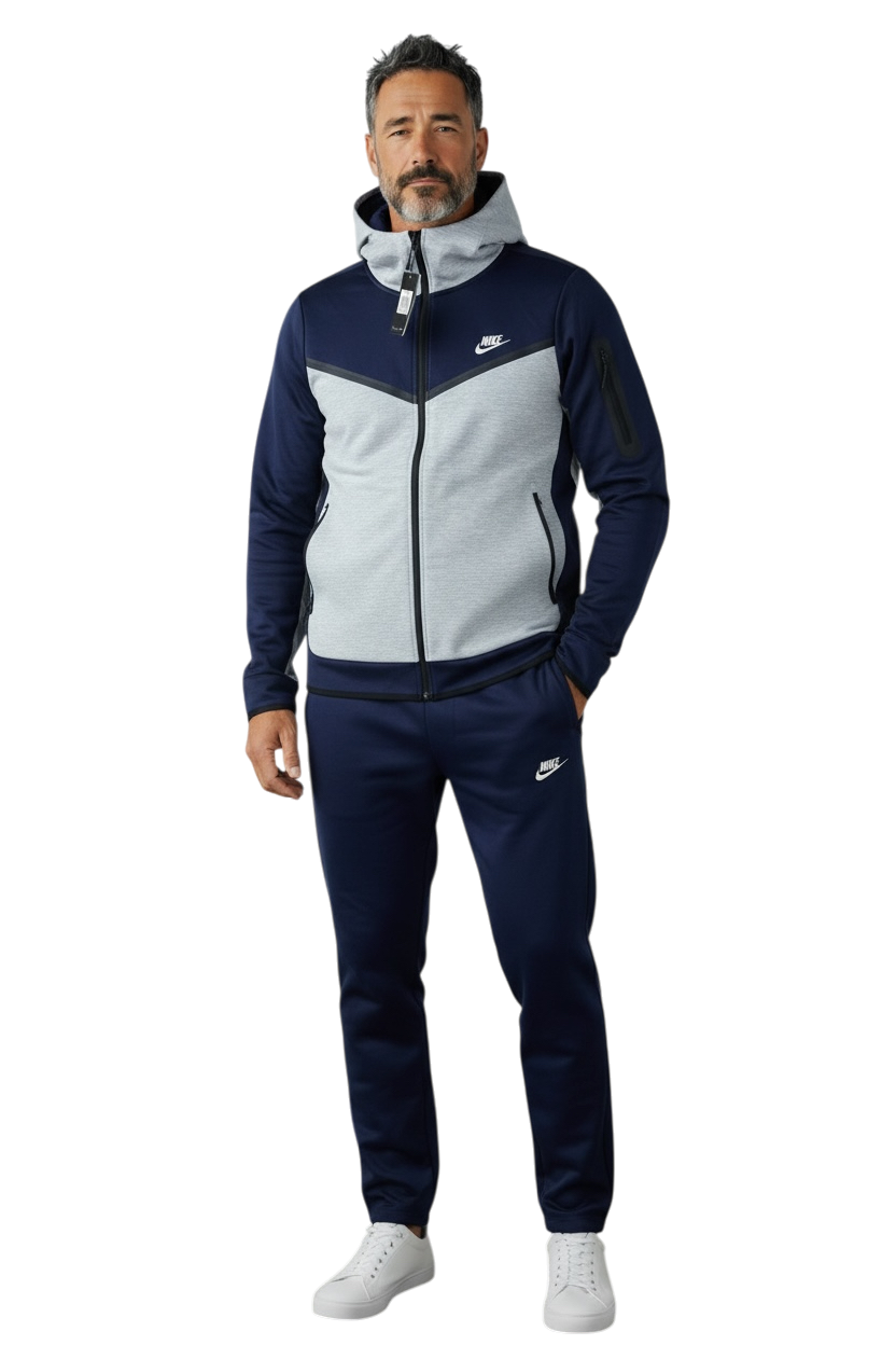 Nike Tech Adult Navy Grey Matching Tracksuit Set